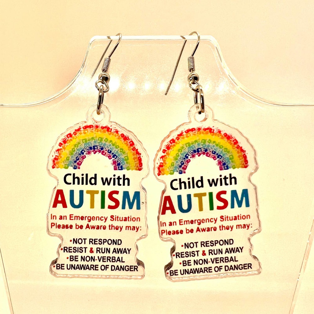 Autism Awareness Earrings - Spectrum Earrings - Rainbow Earrings - Teacher Earri